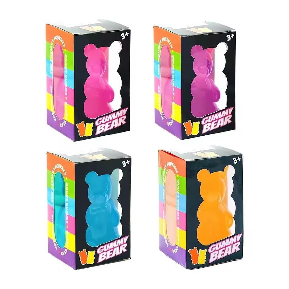 Cute Bear Maltose Squeeze Toy Dough Colorful Sensory Toy Creative DIY Assembly New Item Desk Decoration Stress Relief Doll