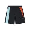 Color Block Casual Woven Shorts Men Shorts Black F11M329802F-BK