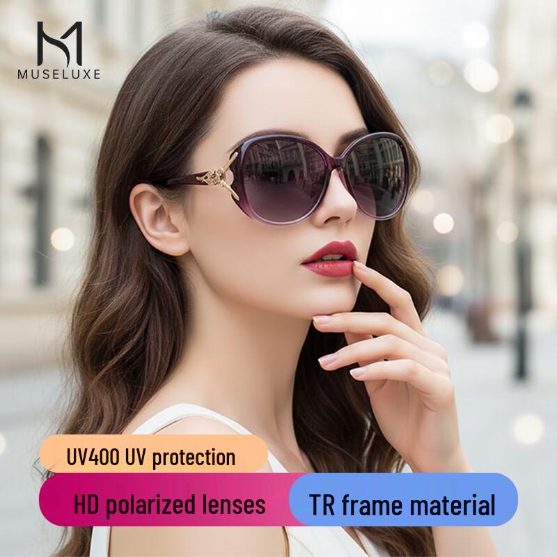 Unisex Retro Oval Polarized UV400 Sunglasses