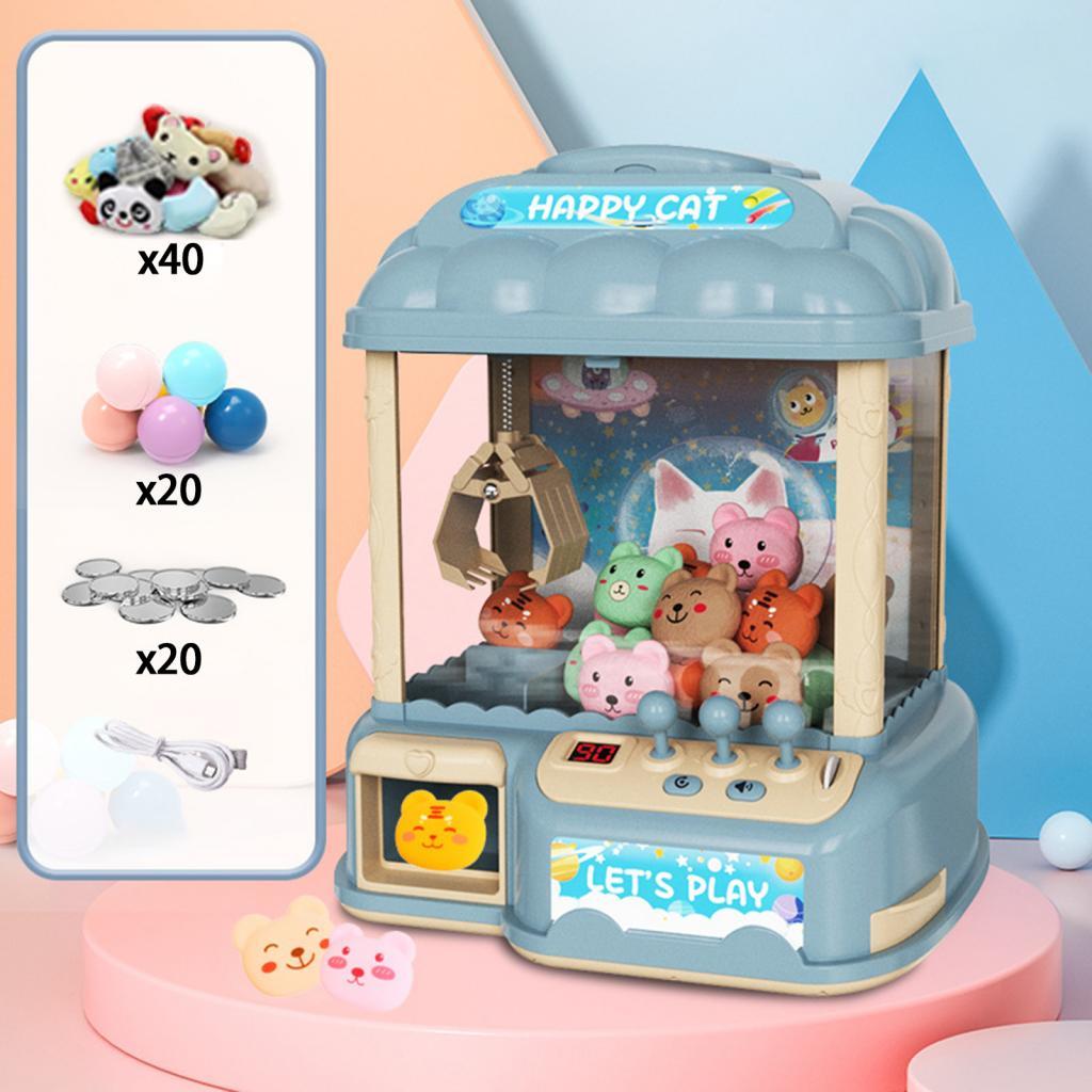 Machine à pinces avec 20 capsules Mini distributeur pour Adultes Garçons Filles Enfants Rose 40 Poupées