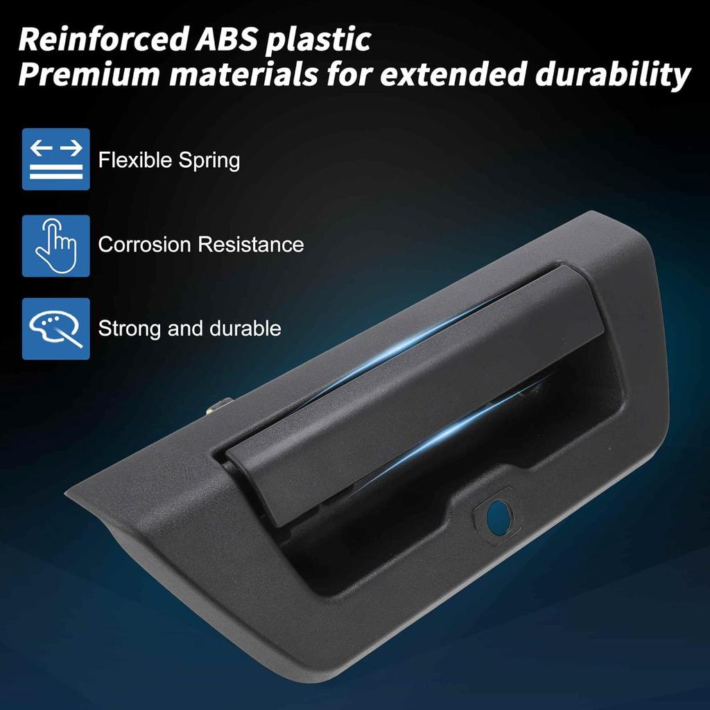 FL3Z9943400AAA Tailgate Handle with Backup Camera Hole Set for Ford F-150 2015-2017 Rear Exterior Outside Door Handle Tailgate Liftgte ALatch Handle