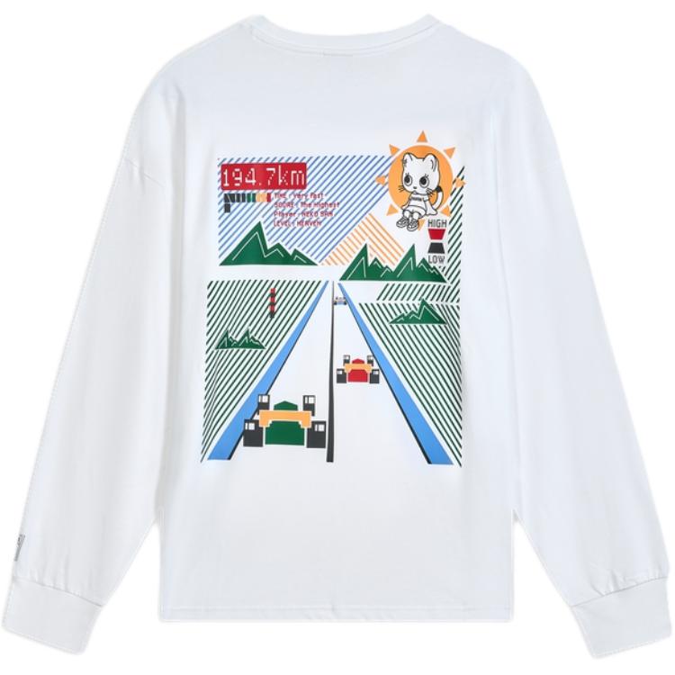 Puma Neko-San Loose Fit Crew Neck Pullover Long Sleeve T-Shirt Unisex Tops 635050-02