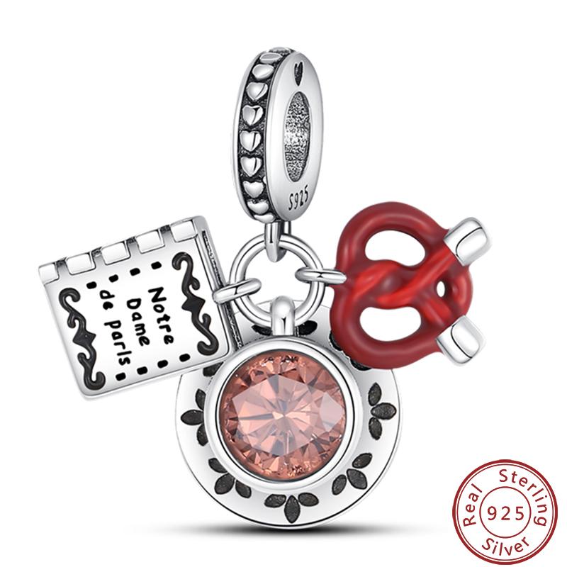 Dessert Afternoon Tea Series Copper Coffee Cake Pizza Fries Sweet Charms Beads 3Mm Diy Fine Jewelry Making