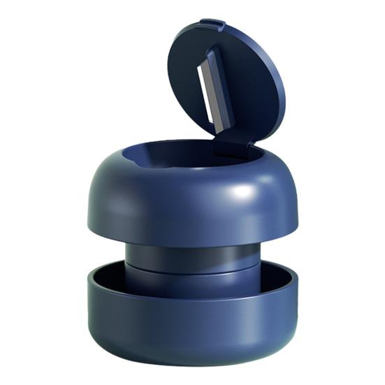 

Pill Box with V-Shaped Medicine Trough And Sharp Blade Cutter Pill Grinding And Storage Compartment Box for Travel синій