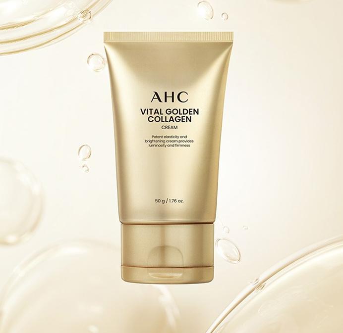 AHC Vital Golden Collagen Cream 50g | Anti-Aging Firming Moisturizer with Collagen & Gold