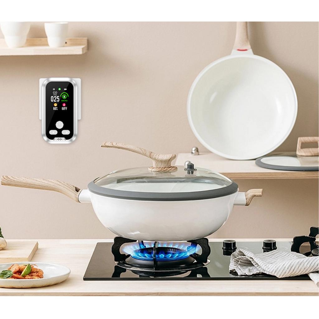 Home Carbon Monoxide Detector Five in One Gas Sensor with Electrochemical Sensor Temperature Humidity Measurement for Indoor Safety Monitoring
