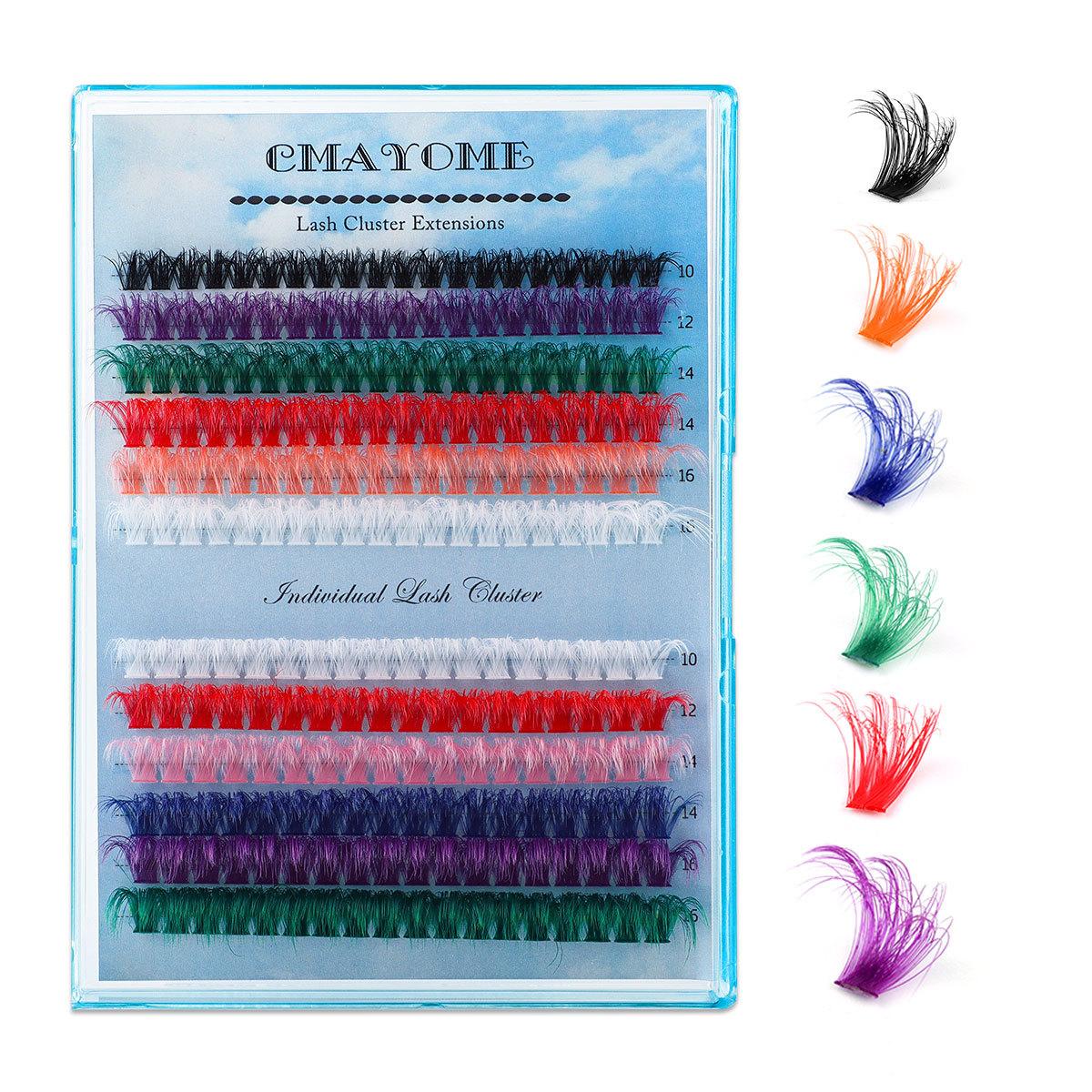 

DIY Одиночный пучок накладных ресниц горячего расплава, имитация натуральных густых, самонаращивание, цветные ресницы