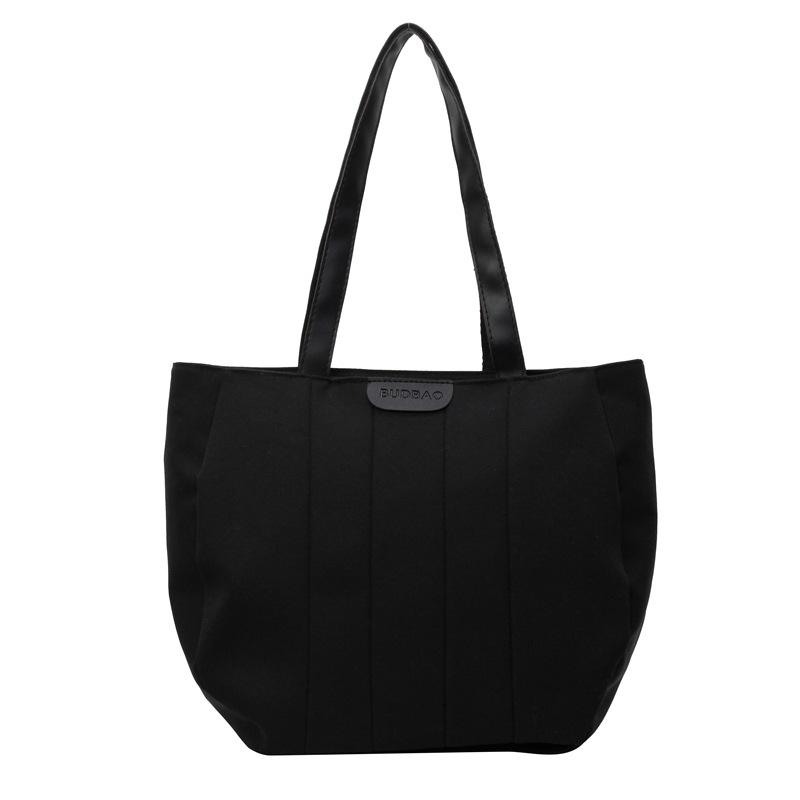 High Value Large Capacity Women's Bag 2025 Spring New Fashion Portable Simple Commuting Versatile Shoulder Canvas Tote Bag