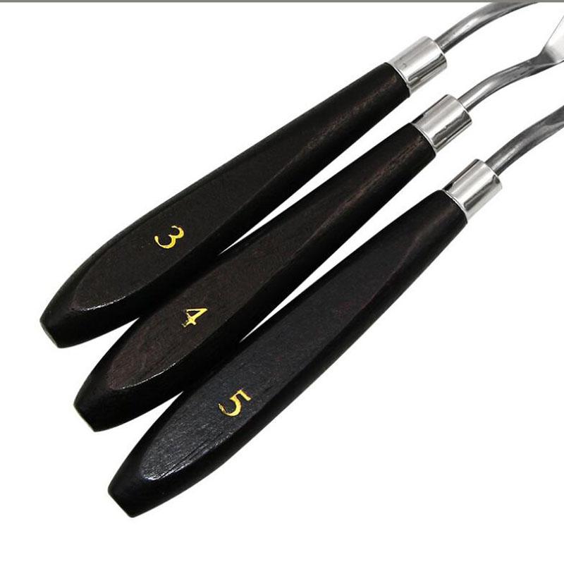 5pcs Painting Knife Spatula Palette Stainless Steel Arts Drawing Blades Kits Gouache Paint Craft Supplies for Artist Canvas
