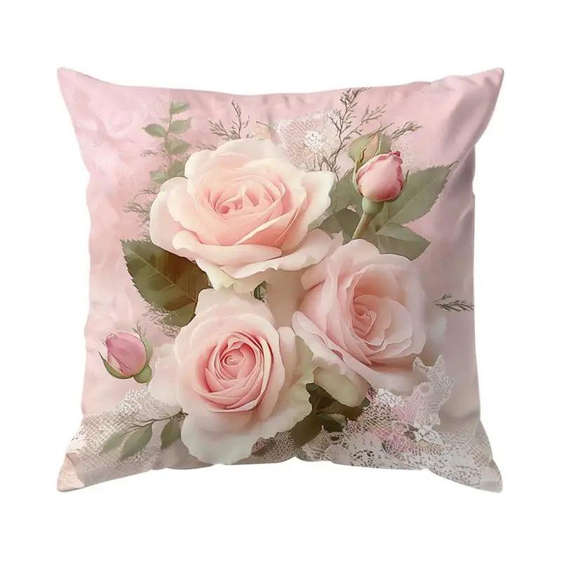 

Vintage Flower Victorian Style Cushion Cover Living Room Sofa Throw Pillow Cover Home Art Decoration 16x16Inch