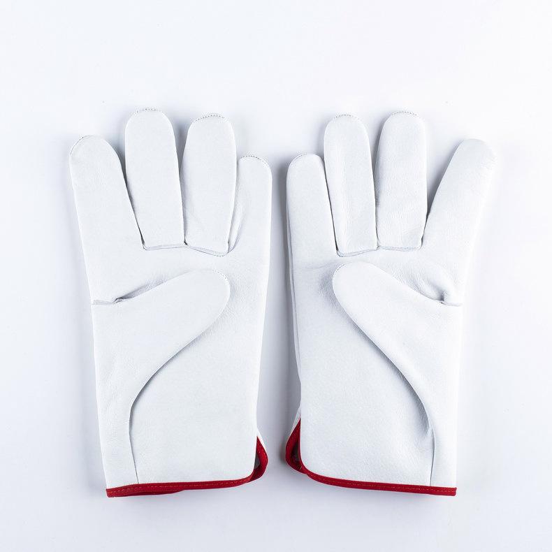 

Перчатки для сварки из коровьей кожи, устойчивые к высоким температурам, первый слой, белая коровья кожа, без подкладки, для садоводства, сборки автомобилей, износостойкие перчатки YA-004