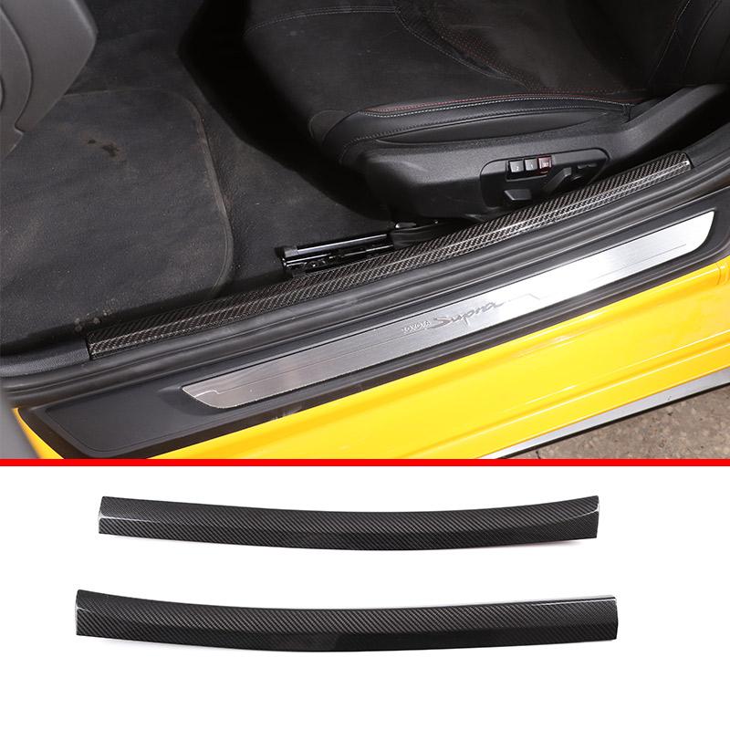 Real Carbon Fiber For Toyota Supra MK5 A90 2019-2025 Center Console Steering Wheel Interior Gear Decoration Mirror Trim Sticker