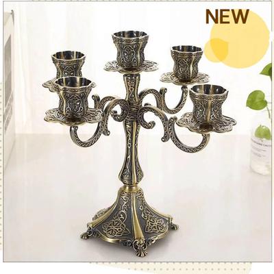 New Home Decor Bronze Candelabra Metal Candle Holders Wedding Candlesticks Event Candle Stand Table Centerpiece
