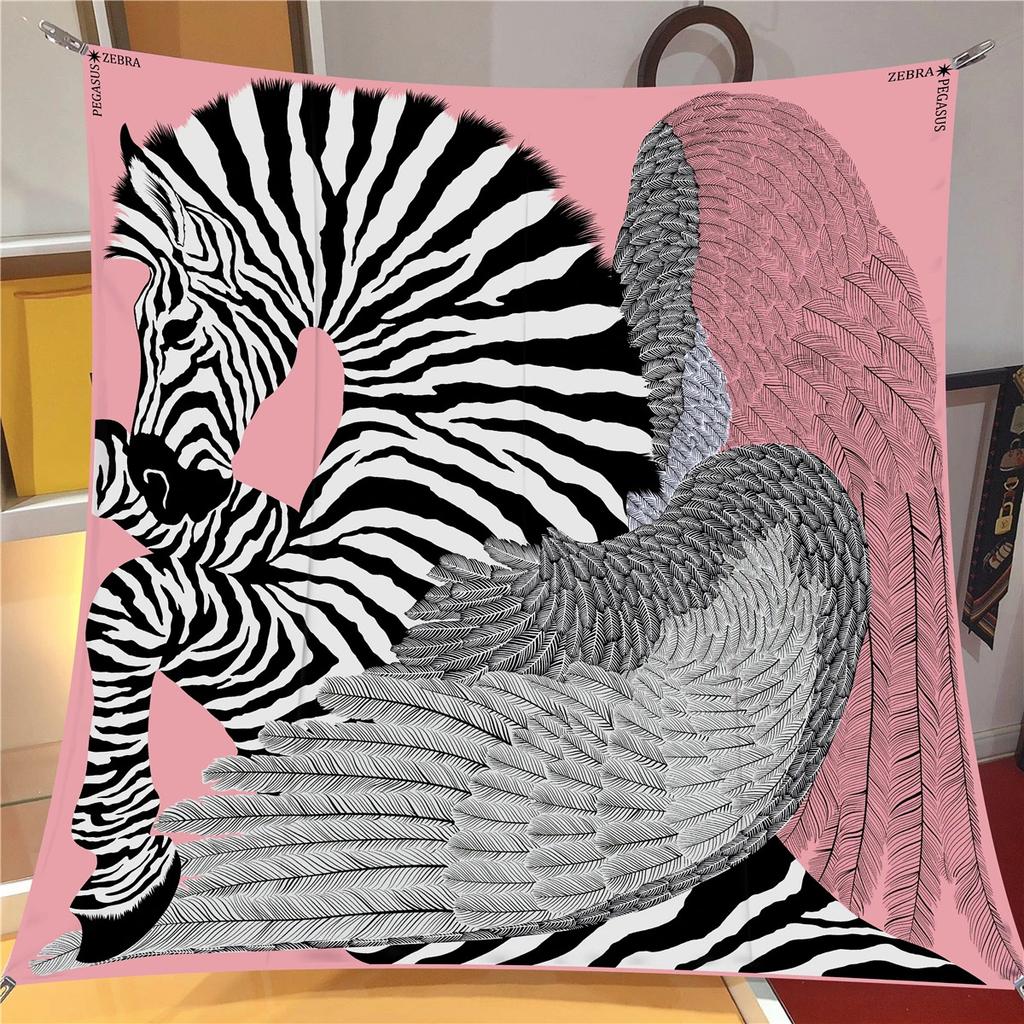 Fashion Twill Kerchief Silk Satin Neck Scarf For Women Print Hijab Scarfs Female 90cm Square Shawls and Wraps Scarves For Lady