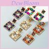 Alloy Geometric Layered Earrings With Sparkling Rhinestones For Fashion Women