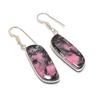 Natural Rhodonite Gemstone 925 Sterling Silver Jewelry Earring 1.81" AE-11983