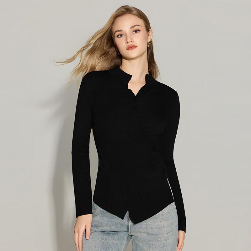 Shetu Women's Roll-Neck Wool Blend Knit Sweater