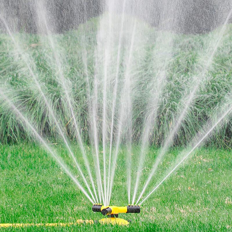 360 Grad rotierender Gartenbewässerungssprenger Tandem-Sprenger Bewässerungsgerät Automatischer Rasenbewässerer Bewässerungssystem