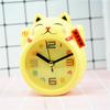 Creative Kids Alarm Clock Cartoon Table Clock Cat Desktop Decoration Lucky Cat Alarm Clock  Student