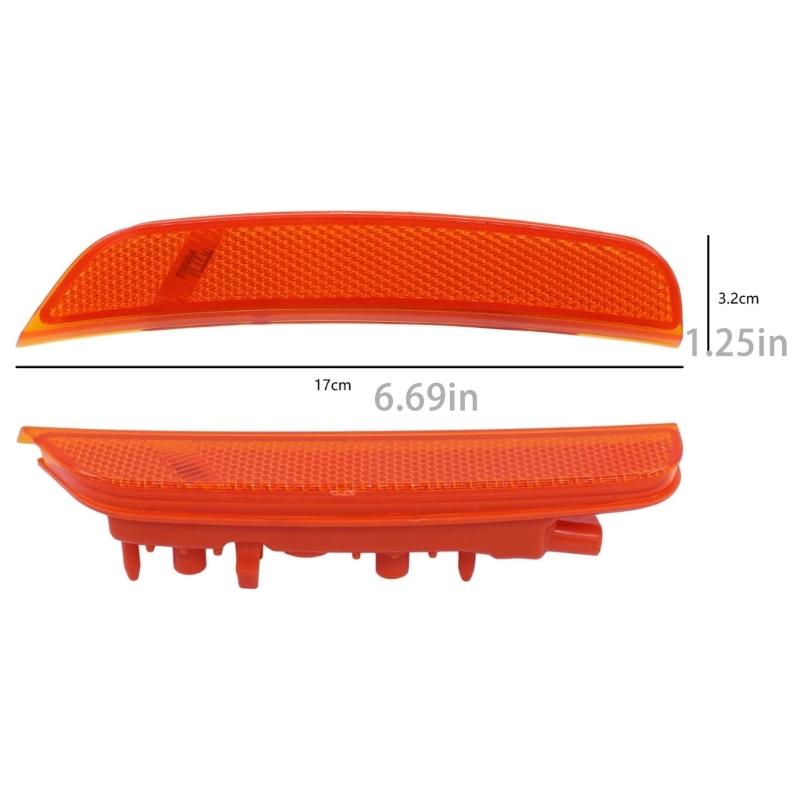 Car Front Bumper Trim Side Reflector Reflective Strips Replaces Part Number 68476819AA 68476818AA