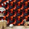 Ink Wallpaper Black and Red for Living Room and Bedroom 50x1000