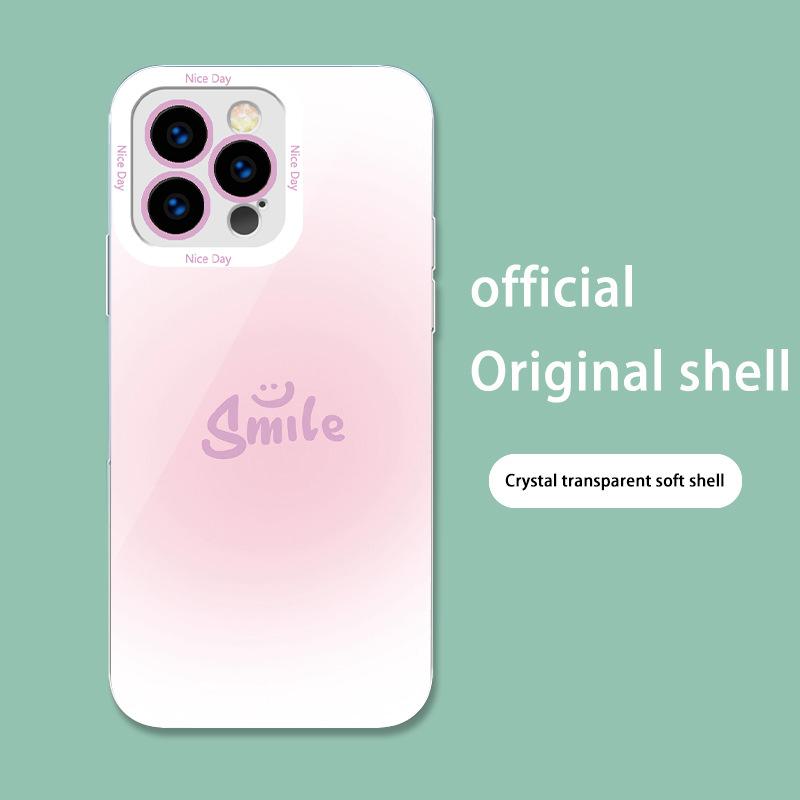 Apple 11/12/13/14/15PRO Paper Airplane 15PLUS Gradient Max Transparent Anti-Fall Case.