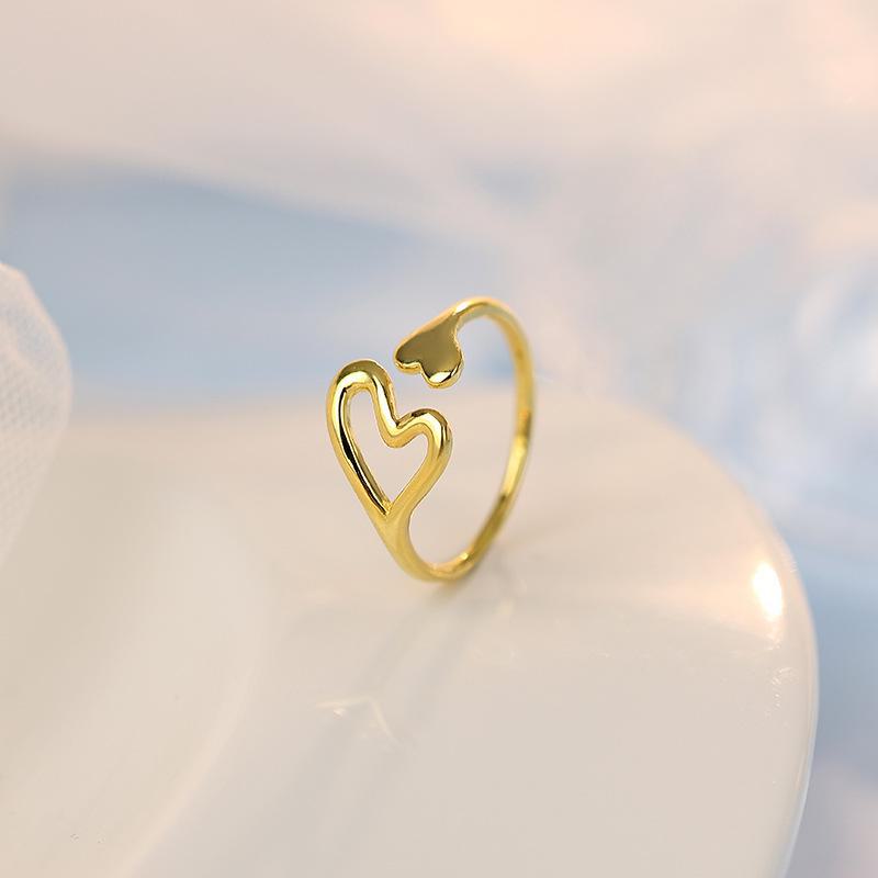 

Кольцо Banyan Tree S925 Silver Peach Heart Open Ring - Женский простой и стильный дизайн RS961