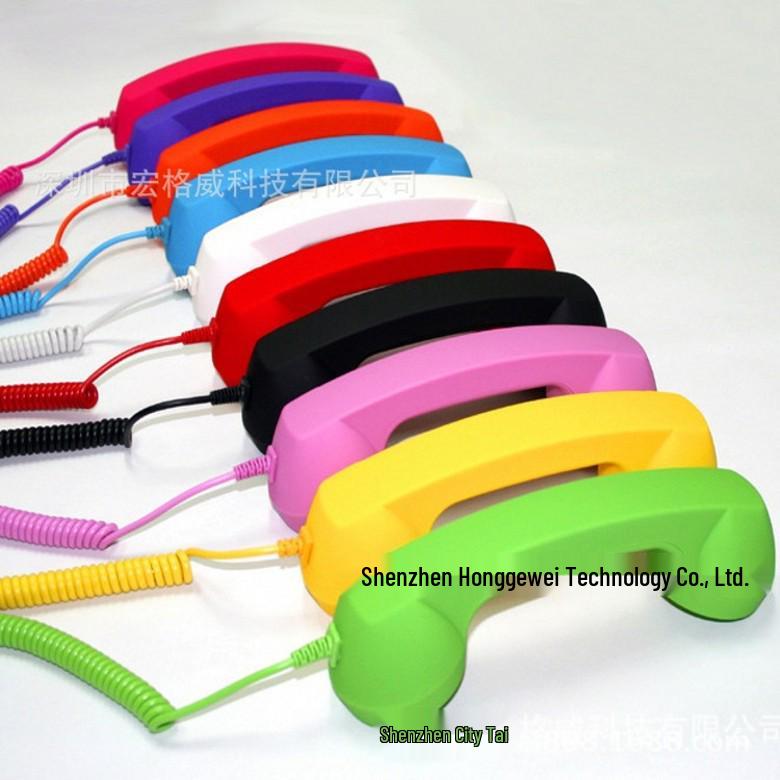 Micrófono de Teléfono con Auricular Grande Retro Anti-Radiación - Teléfono Auricular Regalo Genial