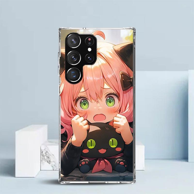 S-Spy Family Anya Soft Cover for Samsung Galaxy S25 Edge S26 S24 S23 Ultra Phone Case S22 S21 Plus S20 FE Print Pattern Shell Ga