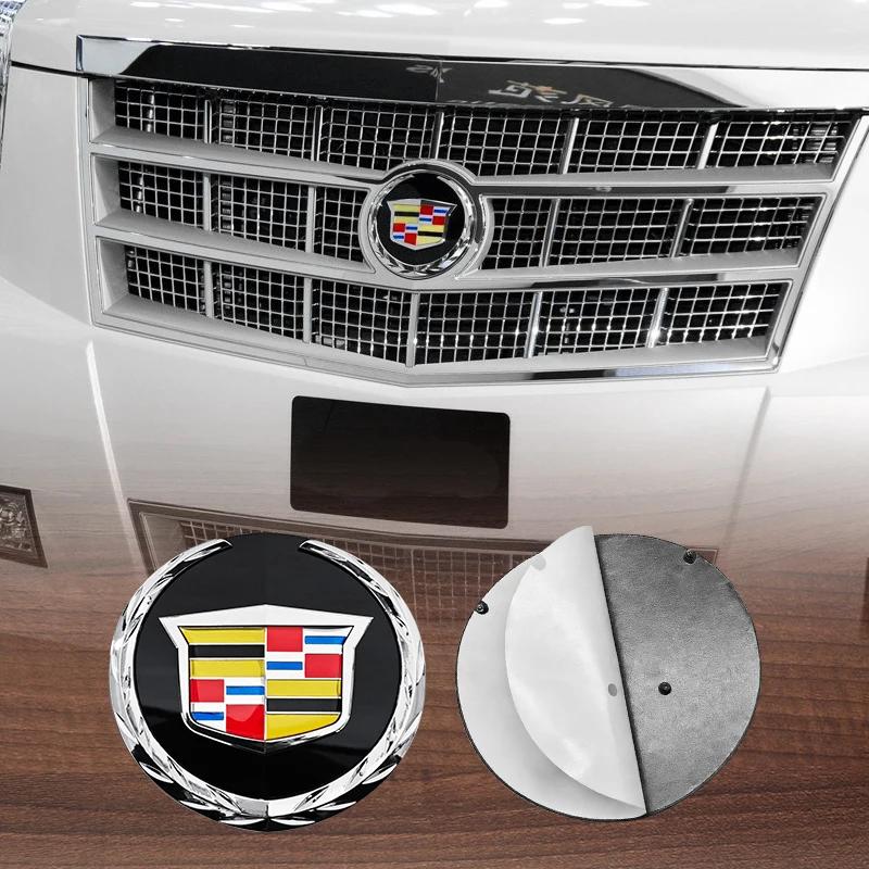 1pcs ABS 14.2CM Car Front Head Center Grille Emblem Badge Label Sticker for Cadillac 2007 2008 2009 2010 2011 2012 2013 2014