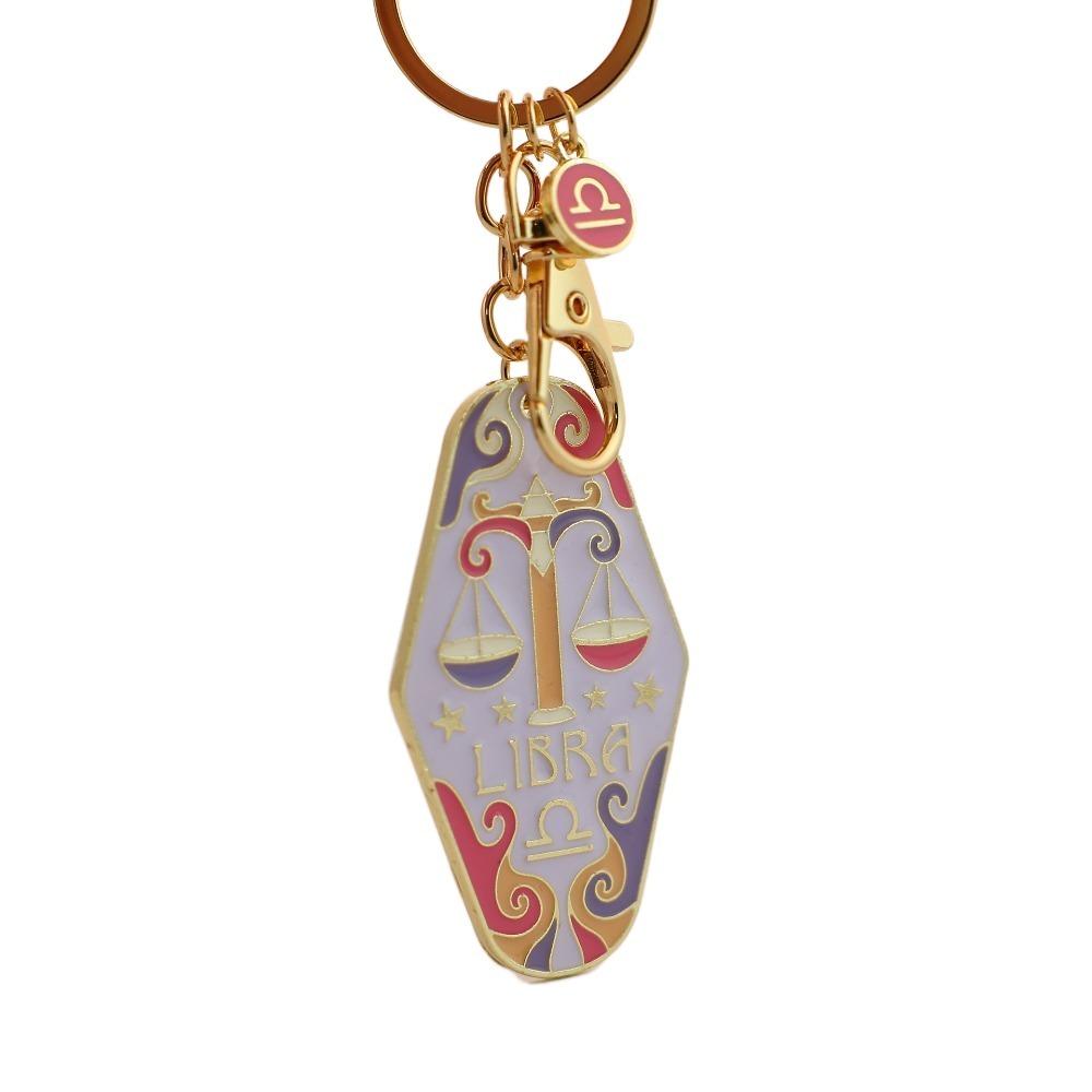 Lion Constellation Metal Pendant Capricorn Car Keyring 12 Constellation Keychain  Kids Girls