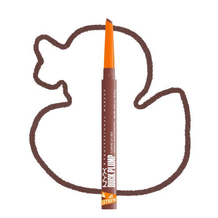 NYX Professional Makeup Duck Plump Aufpolsternder Lipliner, Lippenkonturenstift, bis zu 10 Stunden Halt, mattes Finish, Nude Flip