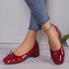 Luxus Damenschuhe Mary Jane Mode Damen Pumps Runde Spitze Schleife Ballett Hohe Absätze Plateau Büroschuhe Zapatos De Mujer