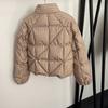 Europe, America and South Oil winter new masked logo embroidery retro plaid casual simple down jacket