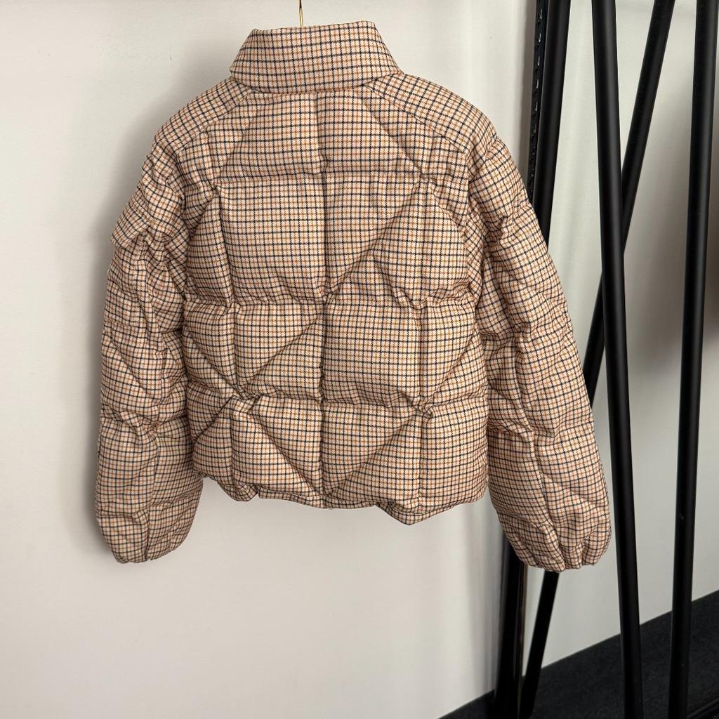 Europe, America and South Oil winter new masked logo embroidery retro plaid casual simple down jacket