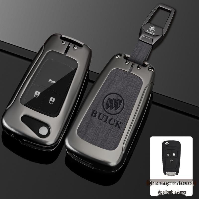 23 Buick Key Case for Regal, LaCrosse, GL8, Envision, and Enclave - Full Cover Key Bag with Buckle