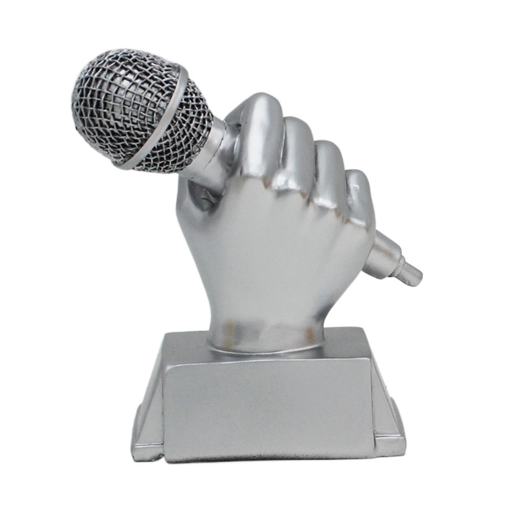 Small Golden Microphone Trophy Singing Competitions Craft Souvenirs  Kindergarten Kids Gift