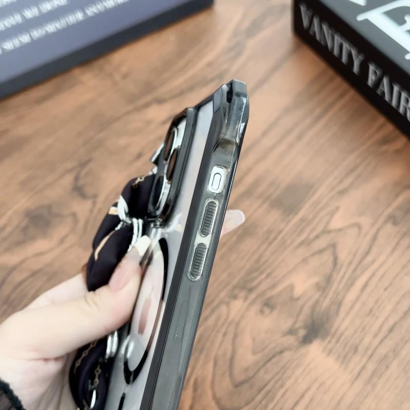 Magnetic Strap Case For iPhone 17 15 13 12 11 14 16 Pro Max Plus Magsafe Crossbody Lanyard Necklace Rope Transparent Clear Cover