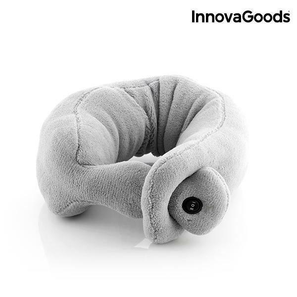 Coussin Massant - Innovagoods - Modèle Confortable - Fonctionnement Sans Fil - Gris - Relaxation