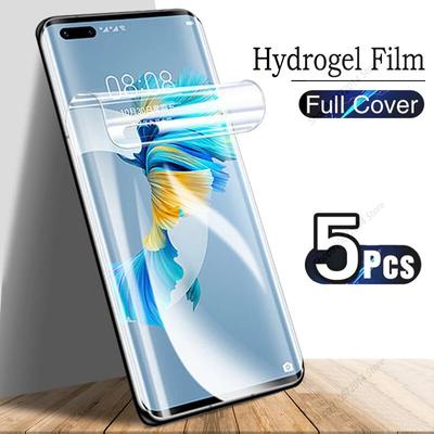 5PCS Hydrogel Film For Huawei P30 P40 Lite P60 P50 Pro Full Cover Screen Protector For Huawei Mate 50 20X 30 40 Nova 5T 9 10 Pro