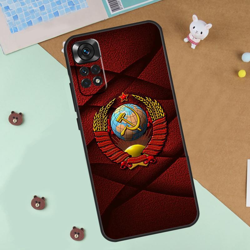 

Coat Of Arms Russian CCCP Flag Case For Xiaomi Redmi 14C 10C 12C 13C Cover For Redmi Note 13 Pro 14 9 10 11 12 10S 11S 12S Redmi Note 12S