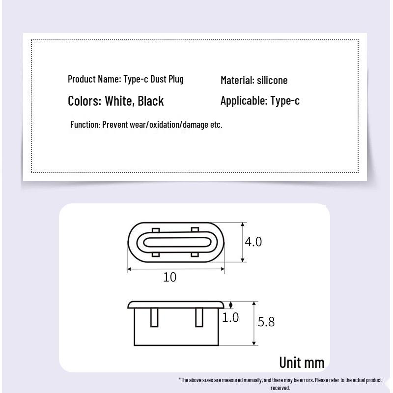 Weicher Silikon Typ-C Staubschutzstecker - Anti-Oxidations-Silikonabdeckung für Handy-Datenanschluss