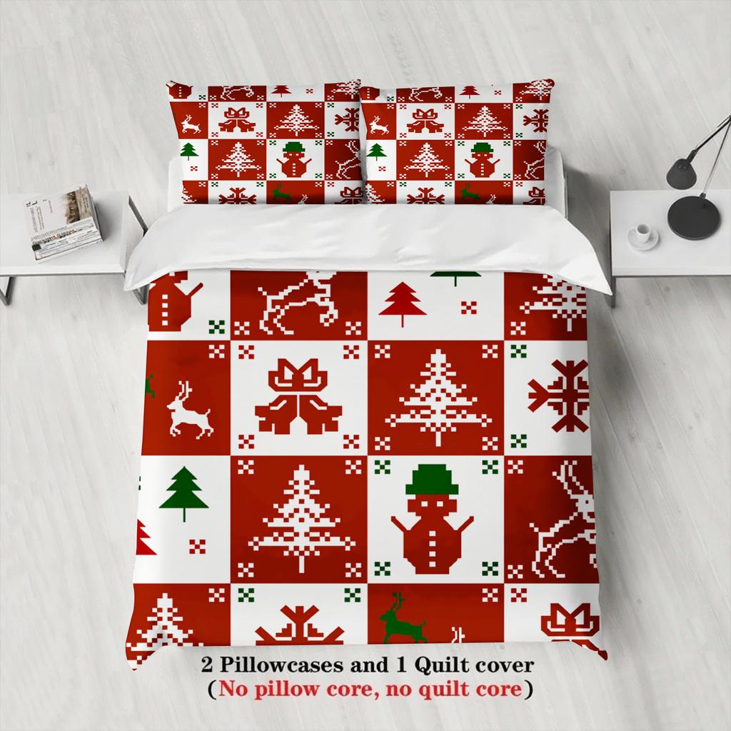 2026 Christmas Bedding Set Christmas Duvet Cover Set Single Twin Queen King Size No Filling Birthday Christmas Gift For Kids