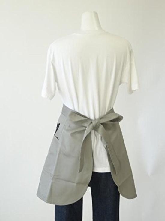 Department store brand apron Cute black cat salon apron 28101 [Atsuko Matano] (Matano Atsuko) (front apron) (gray)