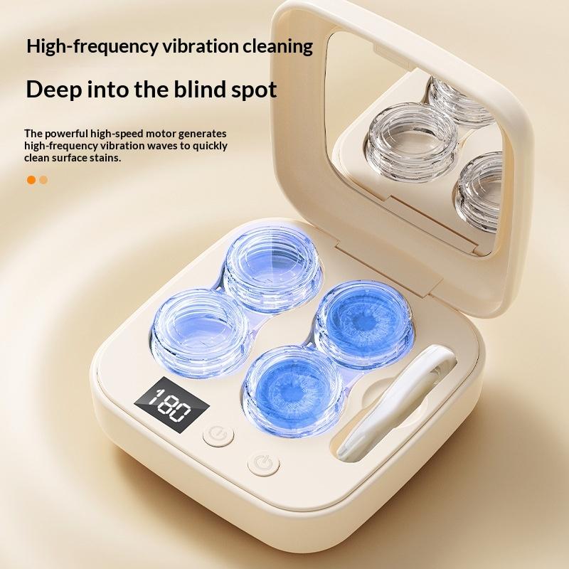 Contact Lens Cleaner Machine Portable With Type C Charger Soft Lens Cleaning Device For Men Women Adults Home Travel Daily Use