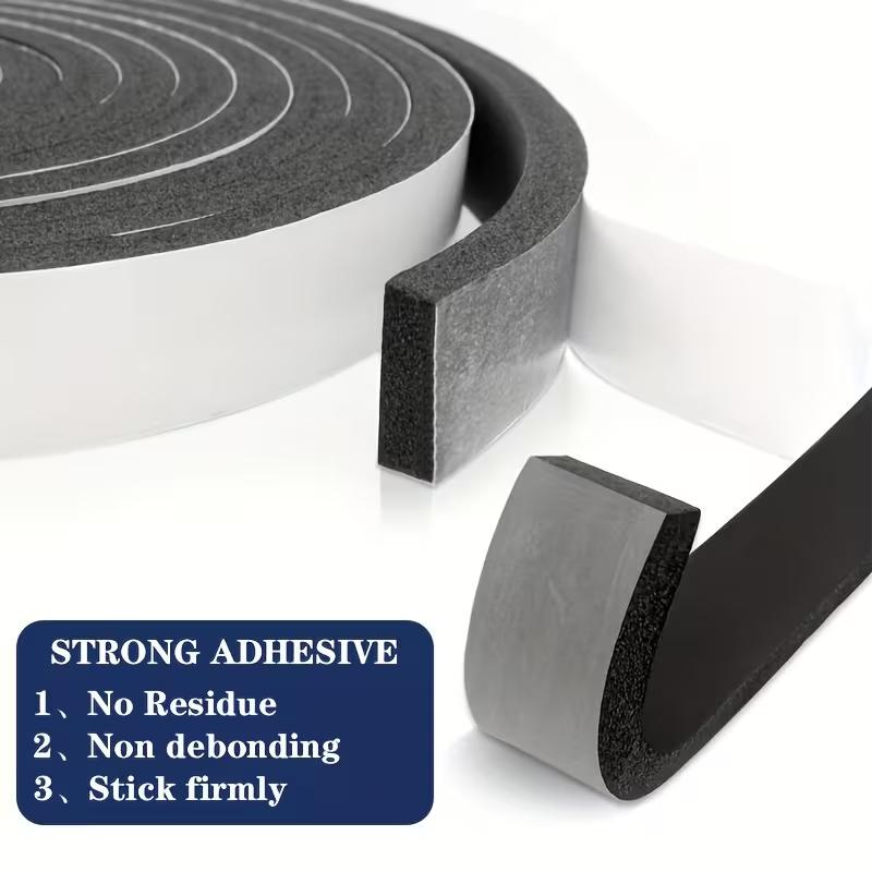 2M PU Sponge Foam Seal Strip Tape Adhesive Anti Collision Soundproof Weather Stripping for Doors Windows Furniture Protection