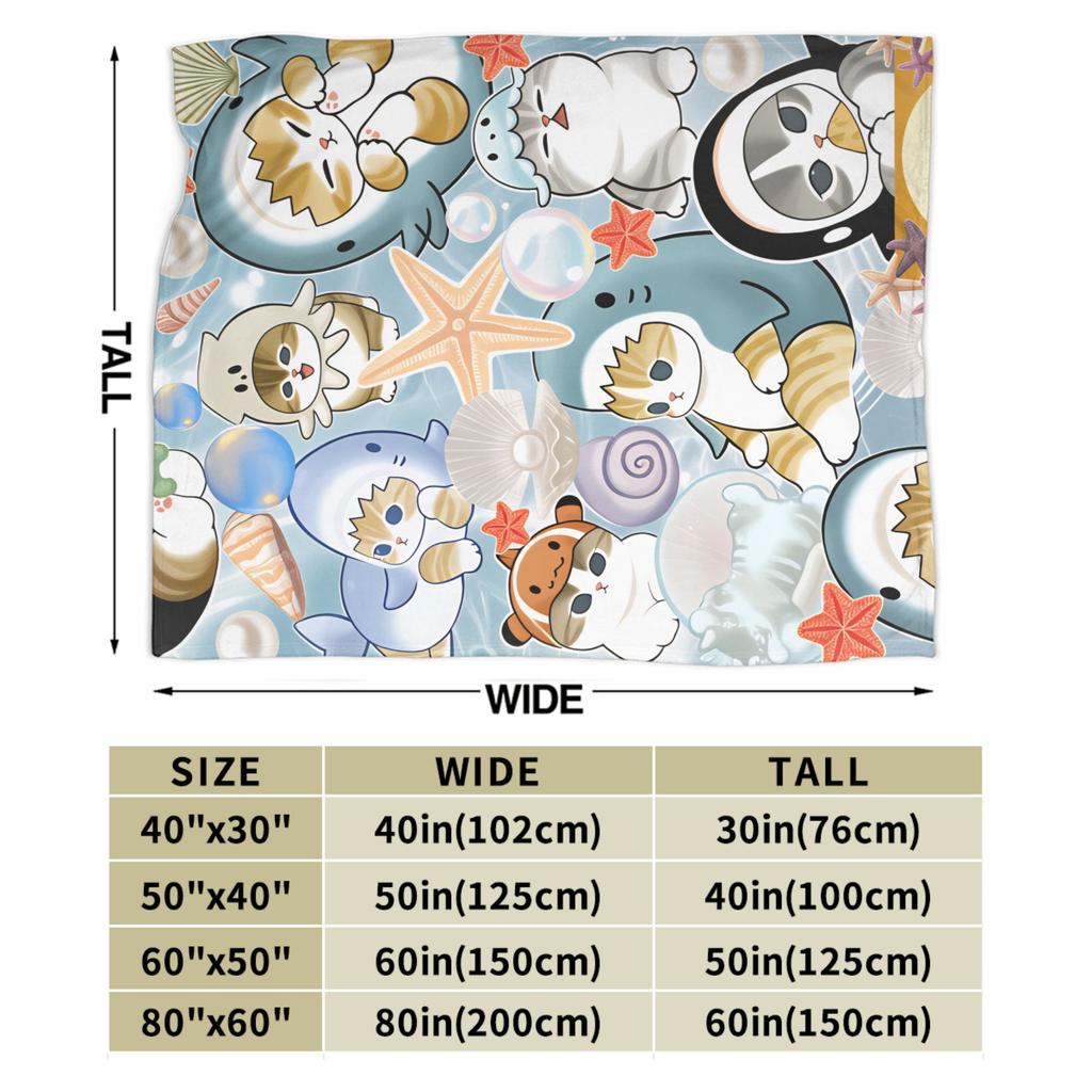 Mofusand Blankets Super Soft Fashion Plush Throw Blanket For Kids Adult Home Decor Flannel Bedspread Bed Cover
