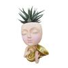 Doll with Horn Shaped Concrete Moulds DIY Vase Molds Silicone Material for DIY
