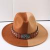 Popular European and American Classic Double-color Wide-brimmed Top Hat Men's and Women's Fashion OL Style Cowboy Hat Jazz Hat