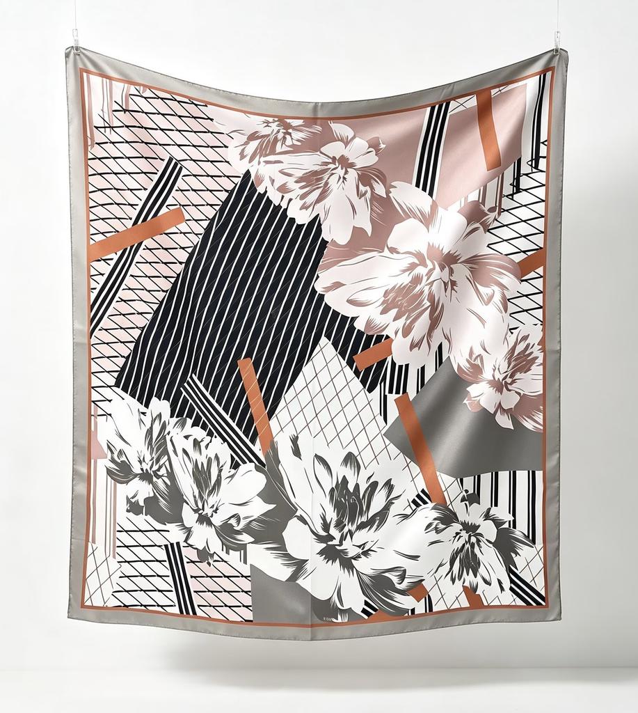 Beach sunset fashion silk scarf print 91CM silk square scarf decorative scarf scarf versatile shawl silk scarf